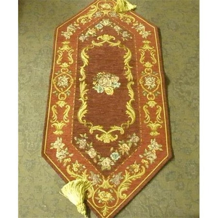 Tapestry Trading Tapestry Trading TO1346R 13 x 46 in. Begium Table Runner Torino; Red TO1346R